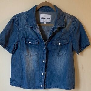 Lola River Blue Denim Button Down Shirt